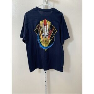 NASA Large Navy Tshirt Space Apollo Astronaut Earth Mars Orbit Outer Planet Moon